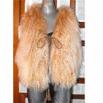 vintage mongoliam lamb fur vest