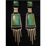 vintage navajo turquoise dangle earrings