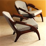 vintage pair adrian pearsall walnut lounge chairs z