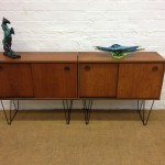 vintage pair of 1960s teak cabinets