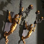 vintage pair of bronze brass mermaid sconces z