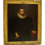 antique huge 17th century dutch oil portrait z