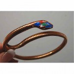 antique victorian enamel gold filled snake bracelet