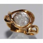 antique victorian moonface moonstone ring