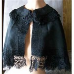 antique victorian silk lace mourning cape