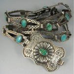 vintage turquoise link belt