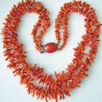 victorian 2-strand natural branch coral necklace