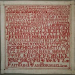 vintage 1910 alphabet needlework sampler