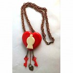 vintage 1930s celluloid valentines locket