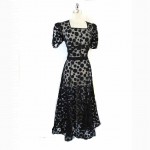 vintage 1930s sheer dotted dress