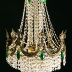 vintage 1940s french regency chandelier upgraded with swarovski crystals