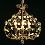 vintage 1940s italian tole cage chandelier