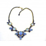 vintage 1940s schiaparelli sapphire lava stone necklace