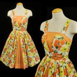 vintage 1950s cotton sun dress