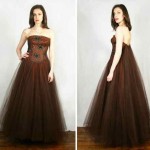 vintage 1950s helena barbieri sequin strapless tulle gown