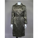 vintage 1950s louis ferau gold lame evening coat z