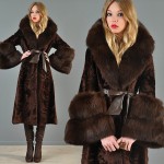 vintage 1960s broadtail and fox fur coat