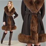 vintage 1960s fox fur wool coat z