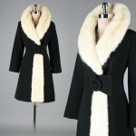 vintage 1960s mink trim wool coat