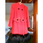 vintage 1960s mod fur trim coat z