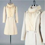 vintage 1960s wool and mink coat
