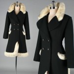vintage 1960s wool mink trim coat z