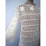 vintage 1970s crochet tunic