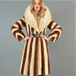 vintage 1970s lunaraine stripe mink coat z