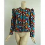 vintage 1970s ysl rive gauche ikat sweater jacket z