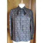 vintage 1970s yves saint laurent rive gauche silk bow blouse
