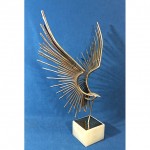 vintage 1977 curtis jere bronze eagle sculpture z