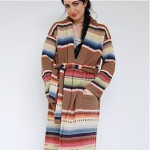 vintage 1980s ralph lauren navajo wool wrap sweater coat z