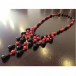 vintage art deco glass bead necklace