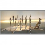 vintage art deco kangaroo silver toast rack z