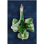 vintage david andersen enameled guilloche sterling pendant