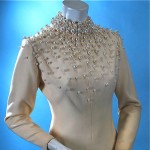 vintage donald brooks pearl studded wool sheath dress z