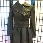 vintage geoffrey beene silk taffeta black dress