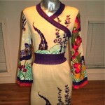 vintage goldworm knit dress z