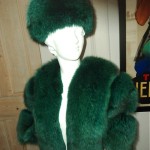 vintage green fox bolero and hat