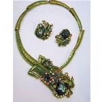 vintage har dragon necklace and earrings z