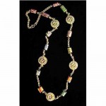 vintage judith leiber milifiore bead necklace