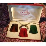 vintage lanvin lucite pendant necklace set