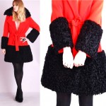 vintage lilli ann fur trim wool coat