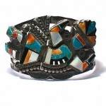 vintage native american silver kachina bracelet