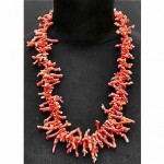 vintage natural coral necklace