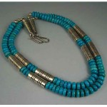 vintage pueblo tony aguilar sterling turquoise neclace