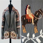 vintage ralph lauren polo country navajo hand knit cotton sweater