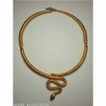 vintage trifari serpent choker necklace