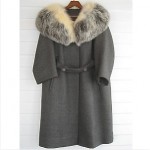 vintage wool coat with fur collar z