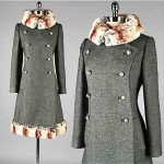 vintage 1960s chinchilla trim wool coat